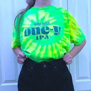 Tie dye yellow/green/blue oversized shirt IPA